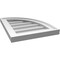 Ekena Millwork Quarter Round Top Right Surface Mount PVC Gable Vent w/ 2"W x 2"P Brickmould Sill Frame, 14"W x 18"H GVPQR14X1803SN - alternate 2